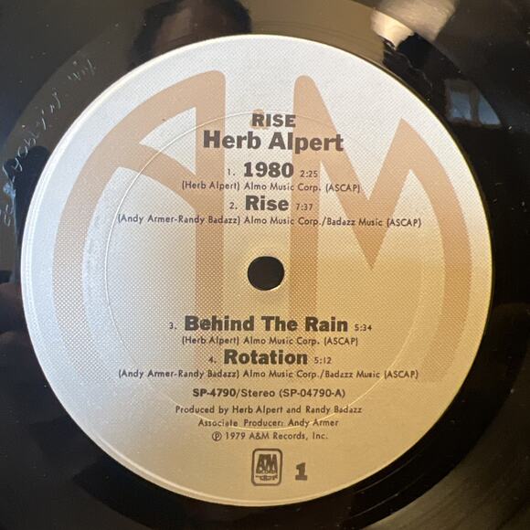 1979 HERB ALPERT and THE TIJUANA BRASS - RISE LP Ultrasonic Clean! Ex! - Picture 5 of 7